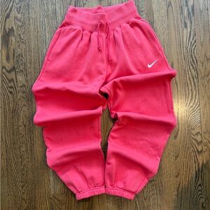 Nike Oversized Fleece Joggers – Bright Pink – Tagged XS